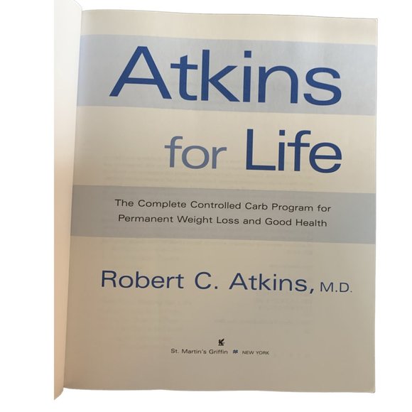 Atkins For Life by Robert C. Atkins Hardcover Book January 27th 2003 - Picture 4 of 4